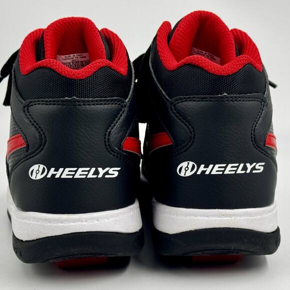 Reebok HEELYS Kids Size 13 Black Red BB4500 Mid Top Skate Shoe HES10375H EX COND - Picture 7 of 10